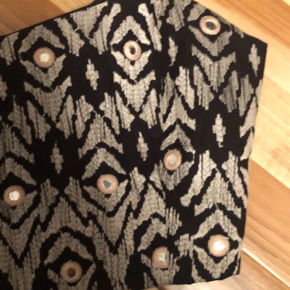 Black embroidered mirror crop top - Picture 4 of 6